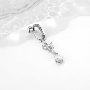 Anillo de <span class=keywords><strong>Ombligo</strong></span> <span class=keywords><strong>Falso</strong></span> con Zirconia Redonda Grande, Diseño de Mariposa, Sin Perforación, Joyería Corporal Sexy <span class=keywords><strong>para</strong></span> Bailar, Sin Necesidad de Perforar <span class=keywords><strong>el</strong></span> <span class=keywords><strong>Ombligo</strong></span> - Product Image 3