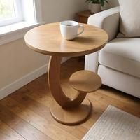 Table d'appoint en bois minimaliste moderne de haute qualité DISHI, table basse en bois massif pour salon et chambre à coucher