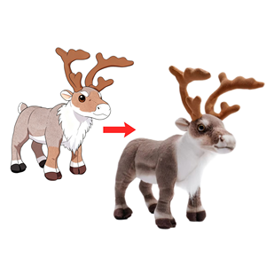 QF Christmas Elk Plush <b>Toy</b> Super Soft PP Cotton Filled 31cm-50cm <b>Stuffed</b> Animal - Product Image 2
