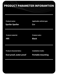 Per accessori per 2024 <span class=keywords><strong>Honda</strong></span> <span class=keywords><strong>CRV</strong></span> nero rosso ABS in plastica posteriore Spoiler alettone ponte a coda d'anatra stile esterno auto - Product Image 6