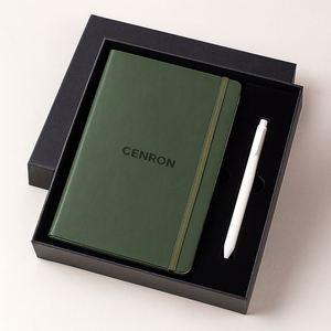 Cuaderno A5 Personalizado y Caja de Regalo con Bolígrafo, Set de Agenda con Páginas Rayadas para Empresas - Product Image 2