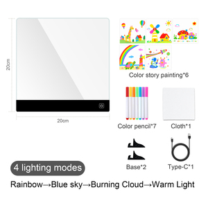 Diretta dalla fabbrica 3D Custom Message Board luce in acrilico per scrivere Note di bordo DIY cancellabile luce notturna per i bambini regalo decorazione per la casa - Product Image 4