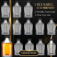 Bouteille en verre transparente de forme spéciale avec couvercle pour jus, eau, thé, lait, spiritueux – Vente en gros 500ml 750ml