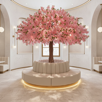 Arbre artificiel de cerisier en fleurs de 3 m, plante artificielle pour la décoration de restaurant, café, vitrine