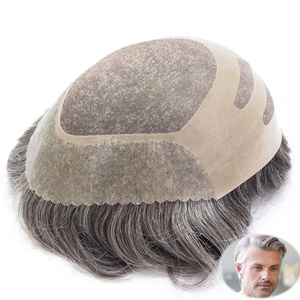 Rambut Palsu Pria Bond 100% Rambut Asli Manusia, Pengganti Rambut dengan Mono Lace Fino dan PU, Tahan Lama Berkualitas Tinggi, Prostesis Kapiler Pria - Product Image 6