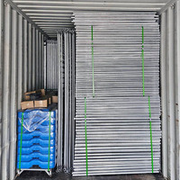 Crowder Barrier tijdelijke omheining - draagbare wegbeveiliging, menigtebeheersing, voetgangersbarrières, gegalvaniseerd ijzer, eenvoudig 3D-modelleren
