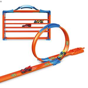 Pista di Gioco in Plastica per Bambini con Auto Giocattolo, Modello Mini Multifunzionale con <span class=keywords><strong>Garage</strong></span> e Pista da Corsa in Lega - Product Image 1