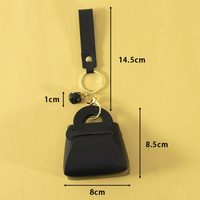 Portable Mini Porte-clés Sac Multifonctionnel Mode Bracelet Portefeuille Porte-clés En Cuir Sac Chaîne pour Sac Charme