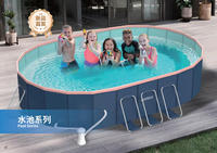 Piscine gonflable pour adultes et enfants, structure en PVC de 5 mm d'épaisseur, design portable et installation facile pour un usage domestique