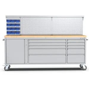 84" Tools Box Set Mechanic Professional With Stainless Steel Finish For Tool Storage