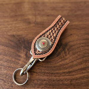 BS International Brand Promotion Genuine <b>Leather</b> Rectangle Oval Keychains High Quality Eco-Friendly Durable Soft Simple - Product Image 1