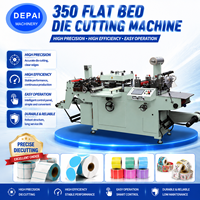 Machine de découpe à plat haute vitesse pour étiquettes adhésives avec fonctions d'estampage, de perforation et de refendage pour étiquettes code-barres et étiquettes vierges