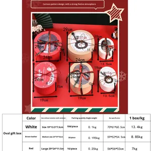2026 <strong>New</strong> <strong>Christmas</strong> Transparent Window Special Paper Die Cut Baking <strong>Gift</strong> Box Creative Oval <strong>Christmas</strong> Eve for Box Candy <strong>Gift</strong> Box - Product Image 4