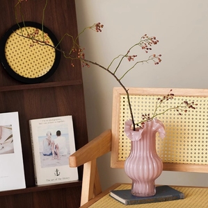 แจกันแก้วโบราณสำหรับจัดดอกไม้แบบไฮโดรโปนิกส์ ดีไซน์ระบายจีบหรูหราสไตล์ฝรั่งเศสย้อนยุค ของตกแต่งโต๊ะ แจกันแก้วเนื้อนุ่ม - Product Image 5