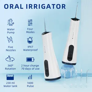 Новый Электрический ирригатор для полости рта, IPX7, водонепроницаемый, 4 режима работы, можно использовать для домашнего путешествия для чистки зубов