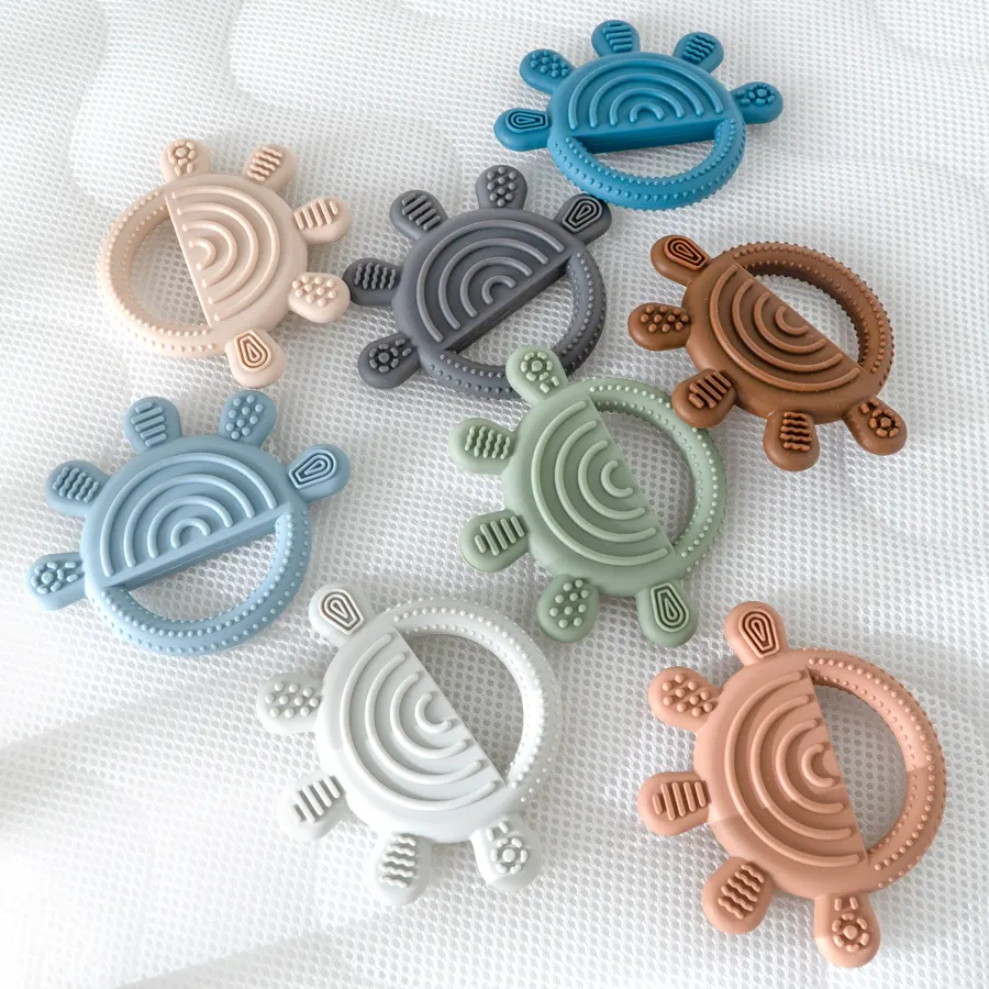 Amazing New Design Babi Supplies Products Pregnancy Announcement Non-toxic anti Wean Style Edible Silicone Teether Toy