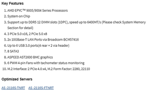 เมนบอร์ดเซิร์ฟเวอร์ MBD-H14SSL-NT ATX รองรับซ็อกเก็ตเดี่ยว SP5, DDR5 จัดส่งรวดเร็ว ราคาดี รองรับ EPYC 9005/9004 ซีรีส์ - Product Image 4