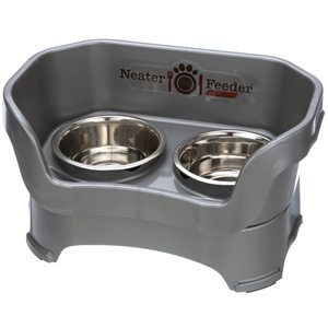 Alimentador <span class=keywords><strong>Neater</strong></span> Deluxe com extensões de perna para cães médios-Mess Proof Pet Alimentador com aço inoxidável Food & Water Bowls