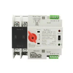 125a 2Pole Ats Controller Din Rail Power Ac Dual Power Automatische Transfer Switch Ats Switch Voor Generator