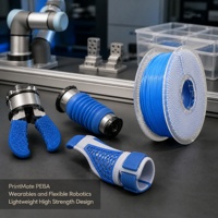 Bahan Cetak PEBA 90A Diameter 1.75mm Suhu Pencetakan 220-240C Biru Elastisitas Tinggi Ringan Kekuatan Tinggi