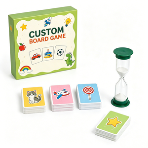 Durable Reusable Custom Board Game Educational <b>Gloss</b> Lamination <b>Paper</b> Printed Flash Card Children's Learning Cognitive Card Game - Product Image 4