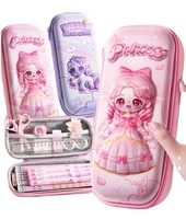 Papeterie scolaire décompression stylo sac grande capacité dessin animé papeterie boîte étudiant enfants cadeau décompression 3D boîte