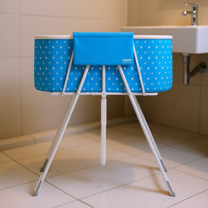 Baignoire pliable pour chien Vevor, bleu clair, station de bain surélevée pour chiens de petite et moyenne taille, utilisation en salle de bain - Product Image 2