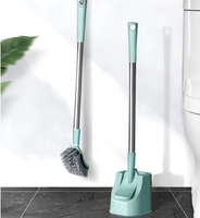 Brosse de toilette nettoyage nettoyant bol brosses en plastique mural lavage salle de bain brosse de toilette en acier inoxydable