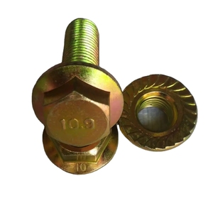 Proveedor de Fábrica ODM OEM ASME B18.2.1 B18.2.3.4M <span class=keywords><strong>IFI</strong></span> 111 10 # Perno hexagonal con brida de zinc de 2'' Gr 2/5/8 con tuercas hexagonales con brida - Product Image 2