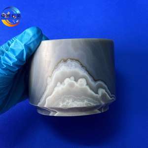 מרגמה טבעית באגטה מעבדה שחיקה עמיד ללבוש עם טומאה מכסה - Product Image 2