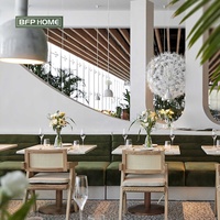 BFP – meubles de Restaurant de café personnalisés, cabanes, ensembles de Table à manger et de chaises, cantine à usage Commercial, meubles en bois PU en métal