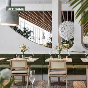 BFP Customize Cafe Restaurant Furniture Booths Dining <strong>Table</strong> and Chair Sets <strong>Canteen</strong> Commercial Use Wooden PU Metal Furniture - Product Image 3