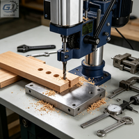 Machine à mortaiser semi-automatique pour bois, perçage de trous carrés, rainurage de tenons, diamètre de perçage 76 mm, pour bâtiments anciens