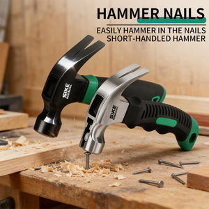 مطرقة نجارة غير قابلة للشرر من الفولاذ مع مقبض من الألياف الزجاجية، مطرقة مسامير صغيرة قصيرة المقبض، أداة مطرقة إزميل صغيرة - Product Image 5