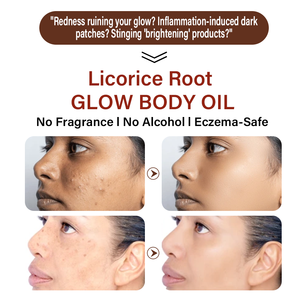 Huile Éclat Visage & Corps à Action Rapide Éclaircissante et Illuminatrice à la Racine de Réglisse, Apaise l'Inflammation, pour Toutes les Carnations 200ml - Product Image 2