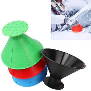 Remover Shovel windshield ice scraper Tool Mini Hand Funnel Cone round ice scraper Winter Snow Car Plastic ice snow scraper