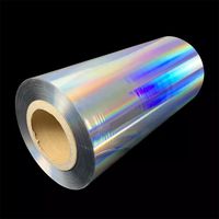 Rouleau de film vinyle adhésif permanent holographique argenté et chromé
