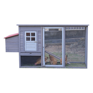 Pollaio in Legno Stile Oasi nella Foresta Gabbia per Animali Domestici con Motivo Animalier Sostenibile per Animali di Piccola Taglia - Product Image 5