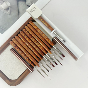<b>Natural</b> Wood Handle Nail Brush Professional Gel <b>Painting</b> Brush for High End Nail Salon Supplier - Product Image 1