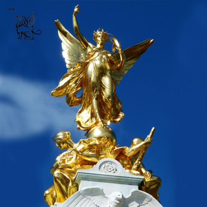 Grande sculpture d'ange en laurier doré en métal pour jardin extérieur, sculpture <span class=keywords><strong>de</strong></span> <span class=keywords><strong>déesse</strong></span> <span class=keywords><strong>grecque</strong></span> <span class=keywords><strong>de</strong></span> <span class=keywords><strong>la</strong></span> victoire en bronze - Product Image 3
