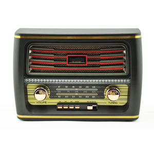 <span class=keywords><strong>M</strong></span>-1921BT Meier Old Retro Radio AM FM SW de type punk en forme de téléviseur, barre de son multifonctionnelle émotionnelle en bois massif, haut-parleur audio - Product Image 1