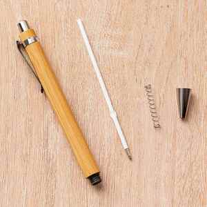Bolígrafo de Madera de Bambú con Grabado Láser Personalizado con Logotipo, Regalo Promocional Publicitario para Oficina, Escuela y Negocios - Product Image 6