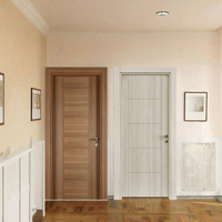 Portes intérieures pré-montées en bois modernes avec cadre, fabricant chinois pour les hôtels et les chambres à coucher