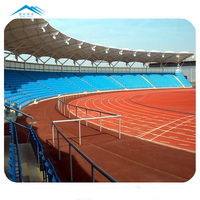 Structure de toit de stade en membrane tendue PVDF sur mesure, grande portée, imperméable, résistante aux UV, pour sites sportifs