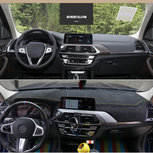 Housse de tableau de bord en <span class=keywords><strong>alcantara</strong></span> pour <span class=keywords><strong>BMW</strong></span> X3 X4 2019 2020 Coussin d'ombrage Tapis Accessoires de voiture Modification Kit intérieur Rembourrage - Product Image 3