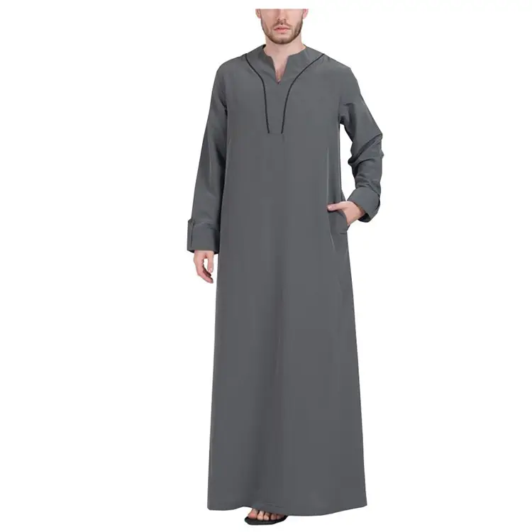 Kurta ออกแบบสำหรับผู้ชาย,การออกแบบ Jubba ผู้ชายอาหรับหลายสีจัดส่งออนไลน์