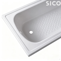 Baignoire autoportante en acrylique encastrable à usage prolongé pour appartement