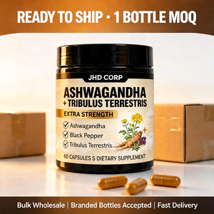 Cápsulas de Ashwagandha Complex con Extracto de <span class=keywords><strong>Tribulus</strong></span> Terrestris y Pimienta Negra, OEM ODM, Muestra y Diseño Gratuitos, MOQ Bajo, Potencia Garantizada - Product Image 2