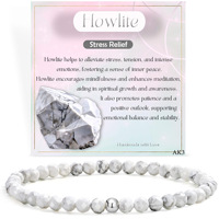 Bracelet extensible fait main en pierres de 4 mm, orné de perles, améthyste, quartz rose, avec carte, cadeau pour la Saint-Valentin