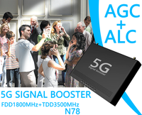 Amplificador/Repetidor/Potenciador de Señal Móvil de Banda Dual Signalsmith LTE 4G 1800MHz+N78 5G 3500MHzAGC+ALC 25dBm